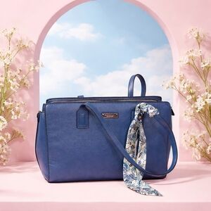 💼✨ London Fog Blue Satchel Bag – Elegant Everyday Luxury 💙👑
